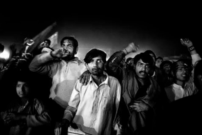 Pakistan, Islamabad, février 2008. Partisans de la Ligue musulmane du Pakistan. © Massimo Berruti / agence VU' et Grazia Neri (Italie) Pakistan, Islamabad, février 2008. Partisans de la Ligue musulmane du Pakistan. © Massimo Berruti / agence VU' et Grazia Neri (Italie)